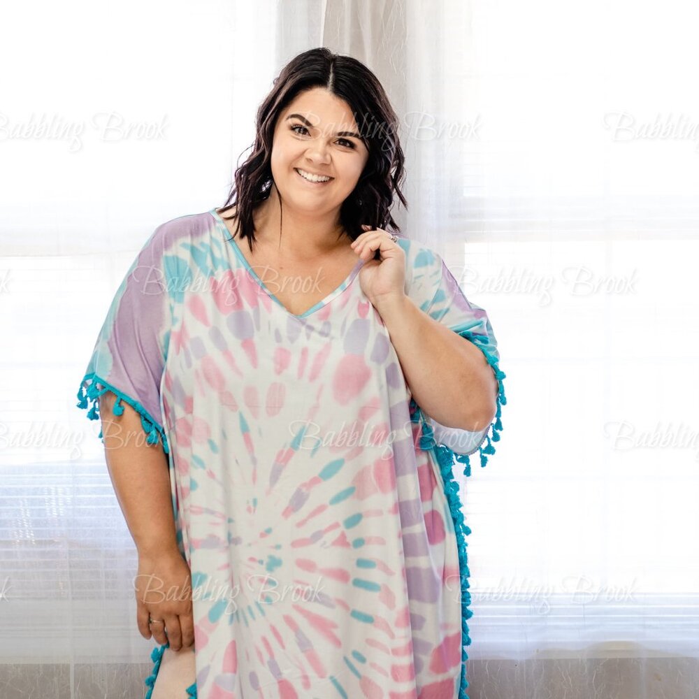 One Size Tie Dye Bathing Suit Cover Up